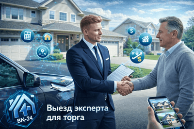 Выезд эксперта для финального осмотра и торгов